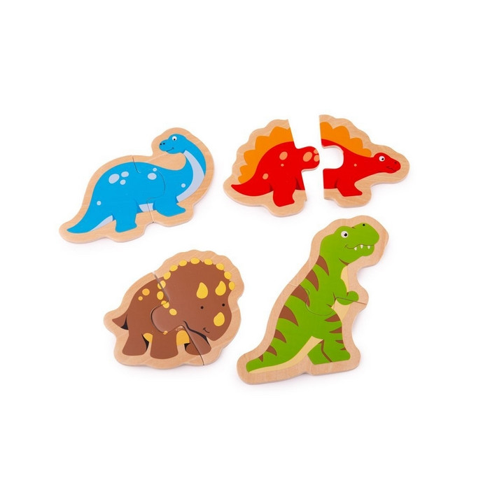 Bigjigs Toys Dřevěné puzzle dinosauři