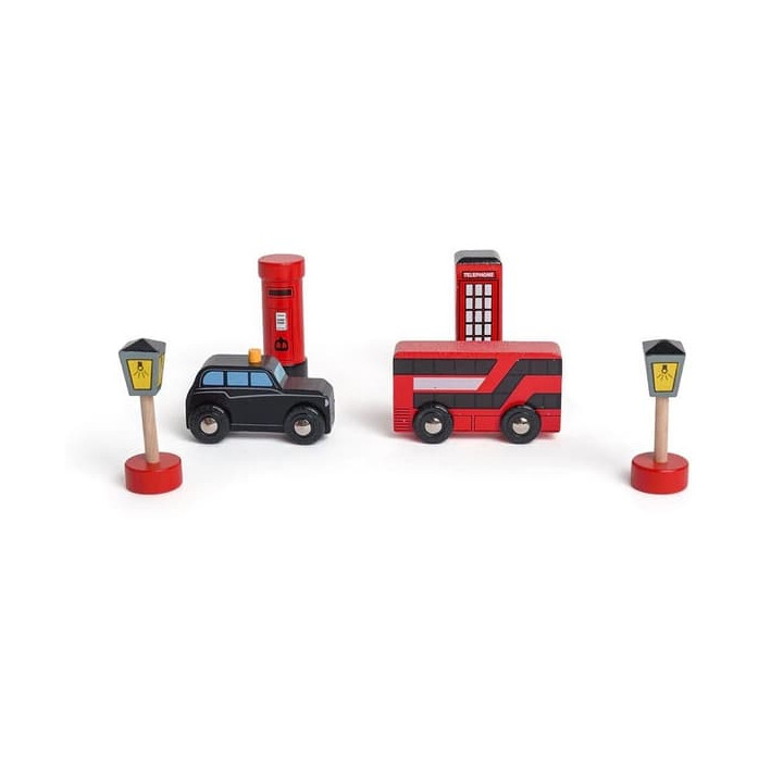 Bigjigs Rail Dřevěné autodráhy sada dopravních značek