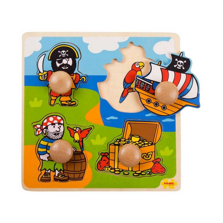 Bigjigs Toys Vkládací puzzle piráti
