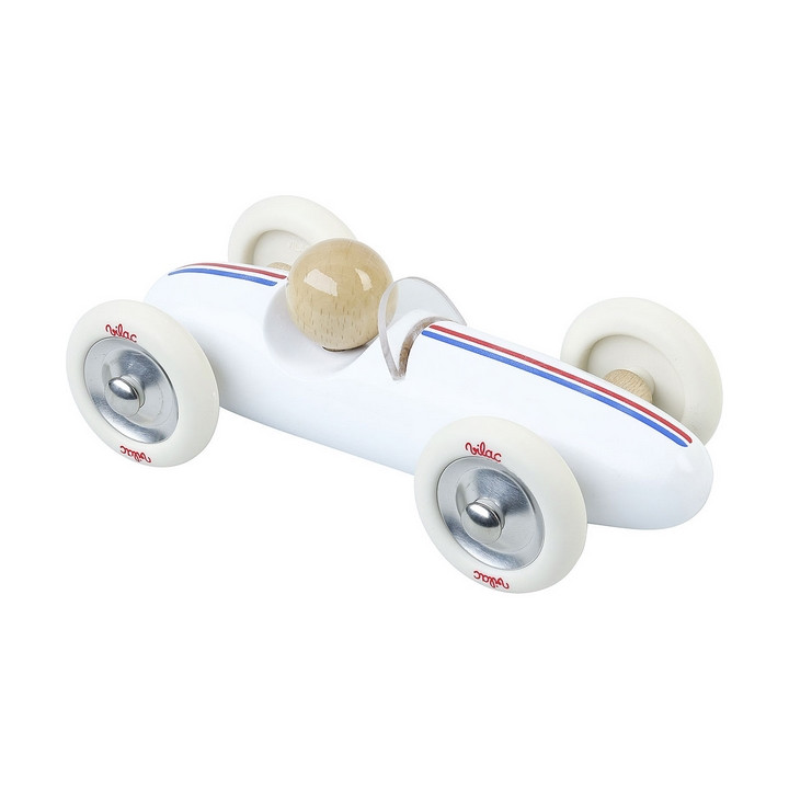 Vilac Dřevěné auto velké Grand prix vintage bílé