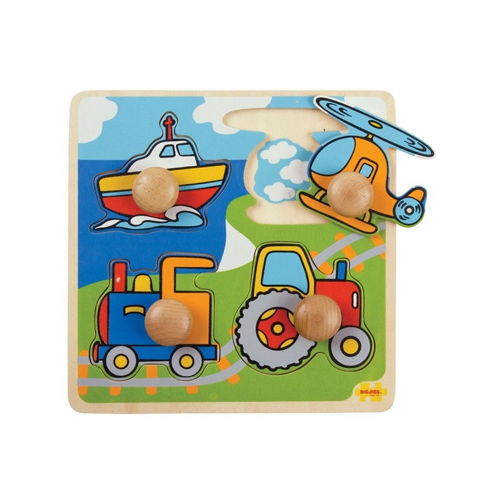 Bigjigs Toys Vkládací puzzle doprava