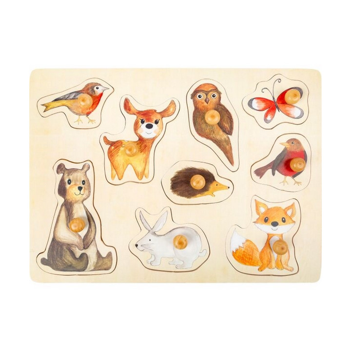 Small Foot Dřevěné puzzle Lesní zvířátka