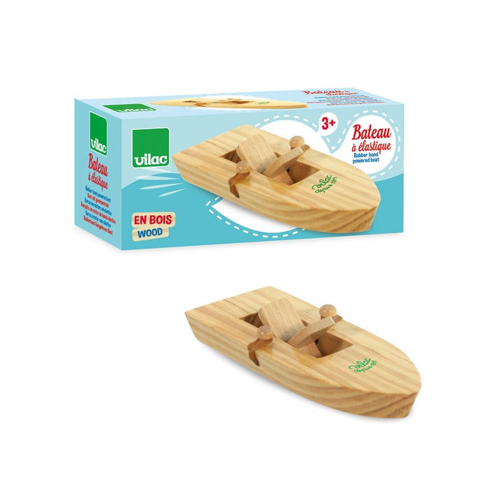 Vilac Dřevěná loďka na gumičkový pohon