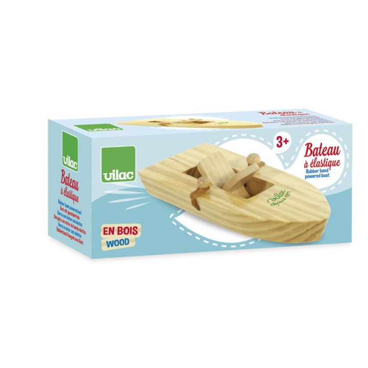 Vilac Dřevěná loďka na gumičkový pohon
