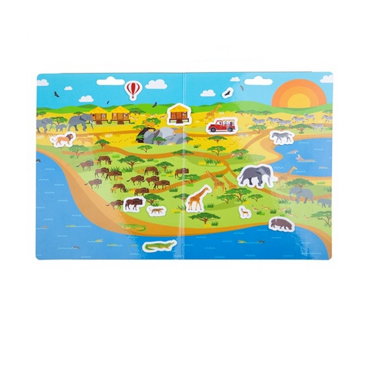 Bigjigs Toys Znovu použitelné samolepky safari