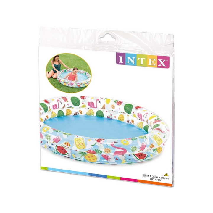 Intex 59421 Kruhový bazén 122x25cm, veselý letní potisk