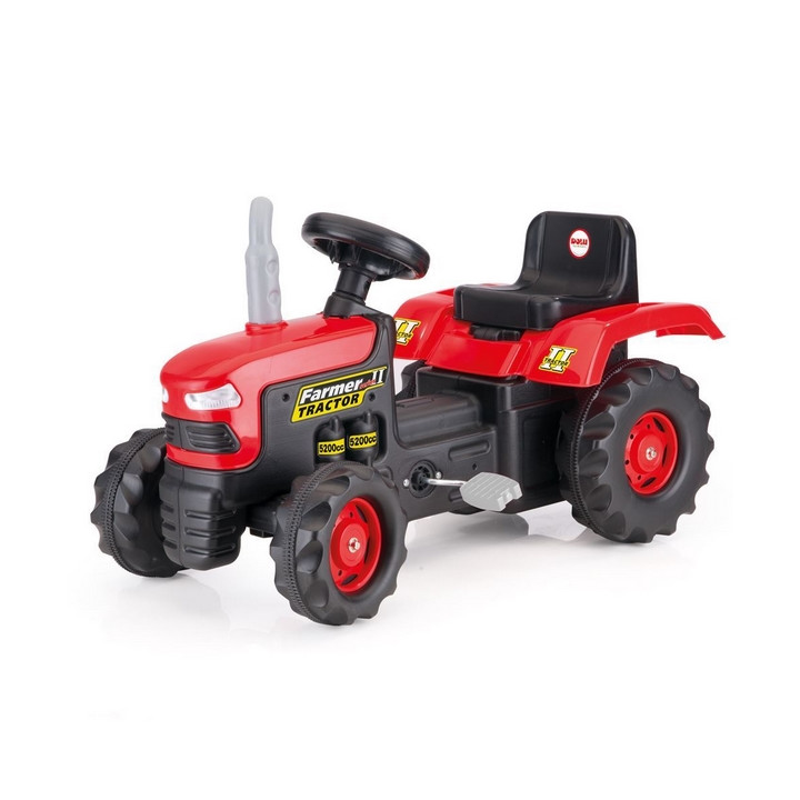 DOLU Velký šlapací traktor,červený