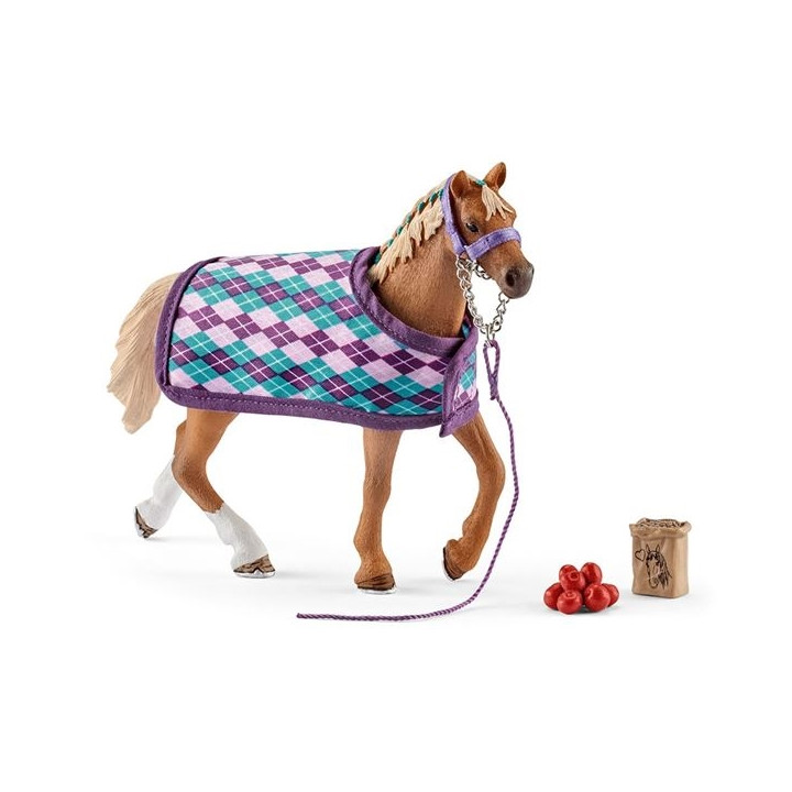 Schleich 42360 Anglický plnokrevník s přikrývkou