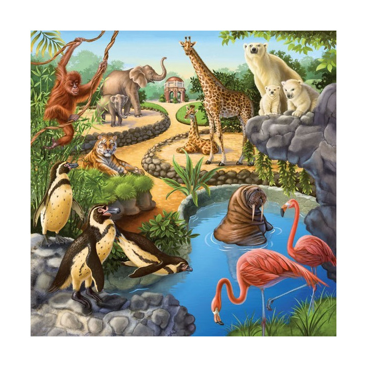 RAVENSBURGER-Domácí zvířata 3 x 49d - puzzle