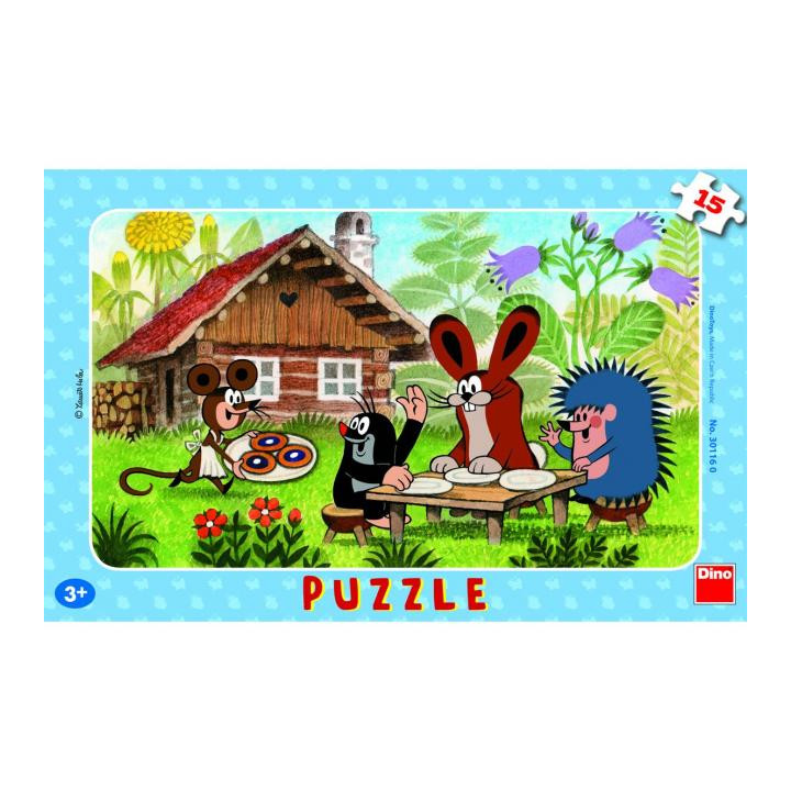 Puzzle Krteček na návštěvě, 15 dílků - Dino