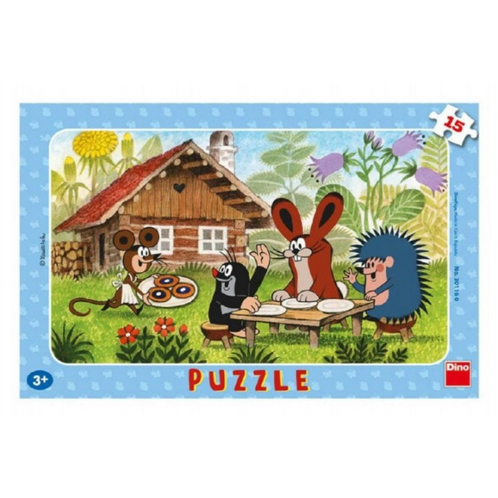 Puzzle Krteček na návštěvě, 15 dílků - Dino