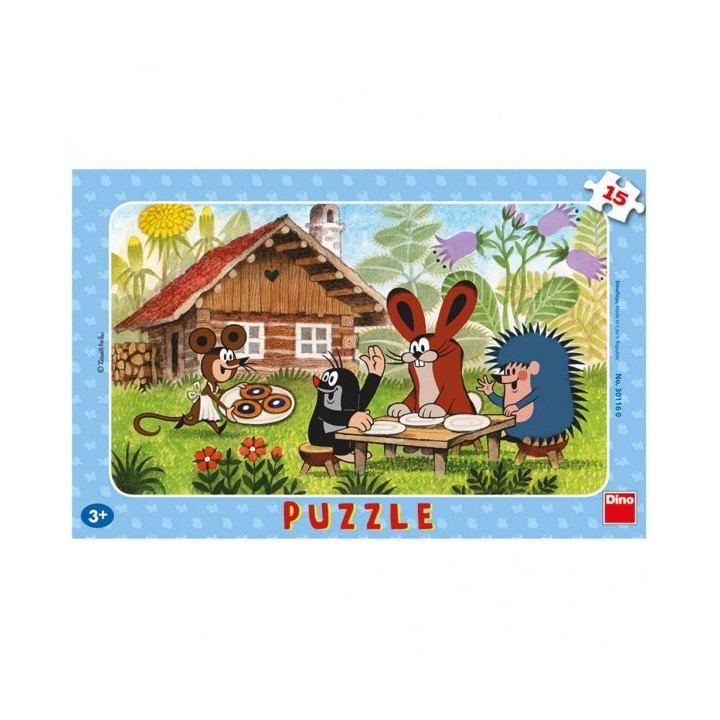 Puzzle Krteček na návštěvě, 15 dílků - Dino