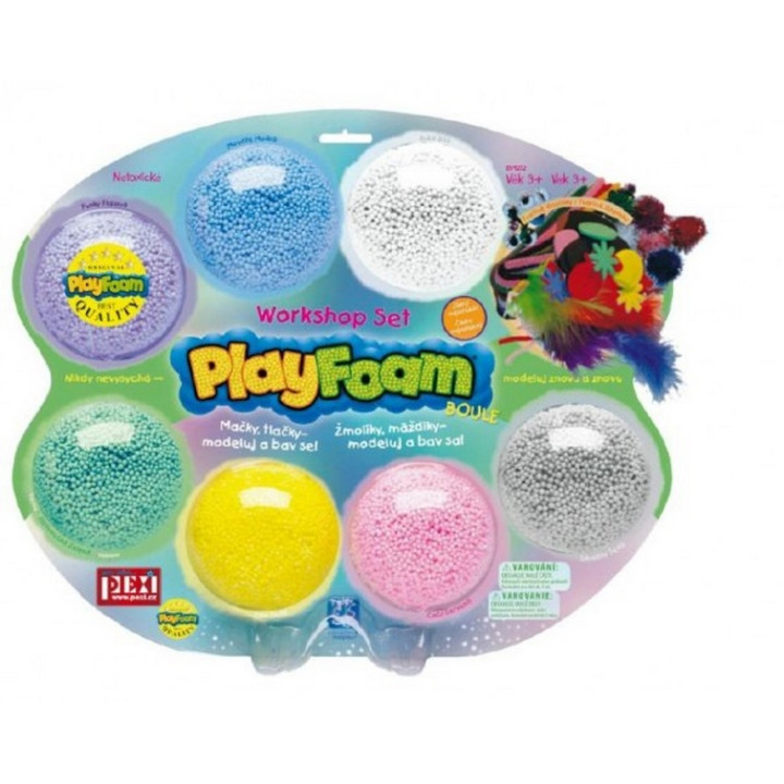 PlayFoam Boule - Worshop set -7barev+tvořivý doplněk