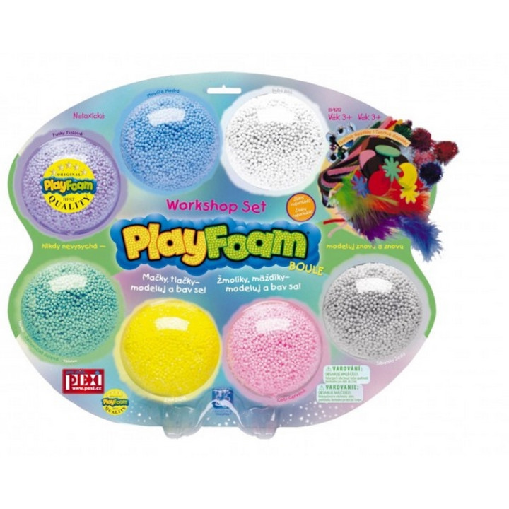 PlayFoam Boule - Worshop set -7barev+tvořivý doplněk