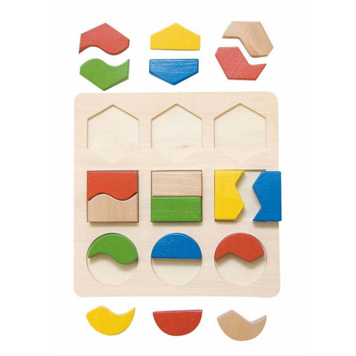 Woody Destička s geometrickými tvary