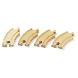 Brio 33337 Krátké zatáčky, 90 mm, 4 ks