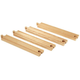 Brio 33341 Dlouhé koleje rovné, 216 mm, 4 ks