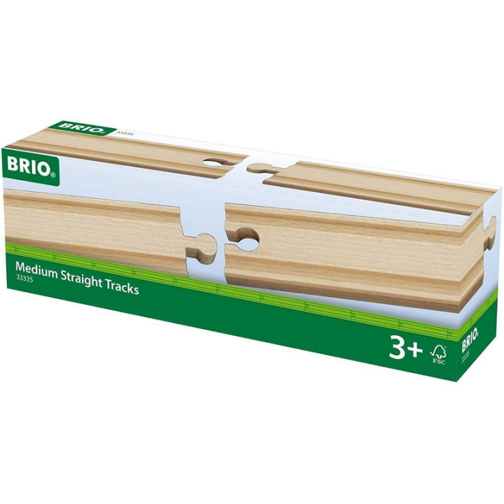 Brio 33341 Dlouhé koleje rovné, 216 mm, 4 ks