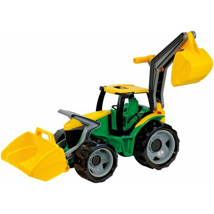 Lena 2080 Traktor se lžící a bagrem, žluto zelený