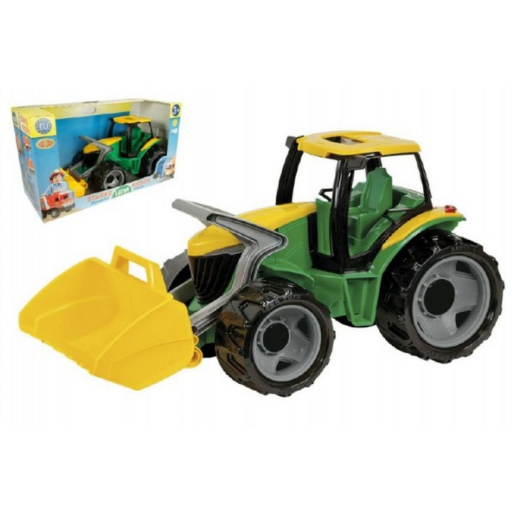 Lena 2057 Traktor se lžící, zeleno žlutý 70 cm