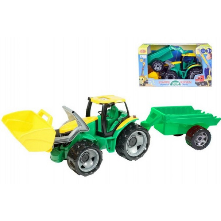 Lena 2123 Traktor se lžící a přívěsem