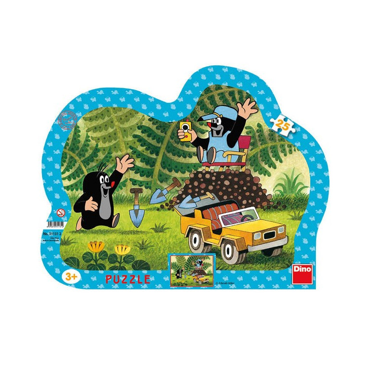 Puzzle Krtek se žlutým autem, 25 Dílků - Dino