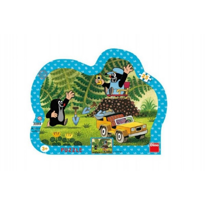 Puzzle Krtek se žlutým autem, 25 Dílků - Dino
