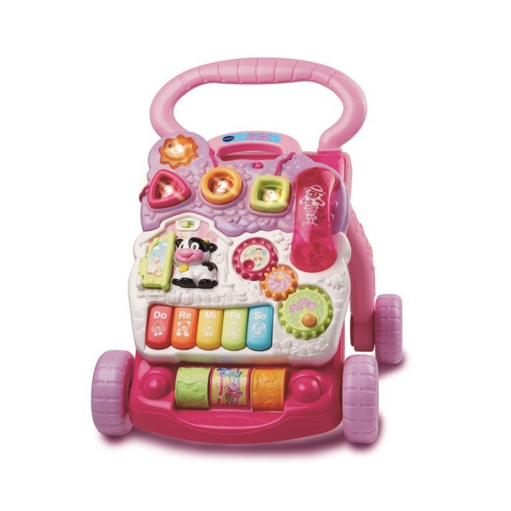 Vtech chodítko Uč se a poznávej růžové CZ