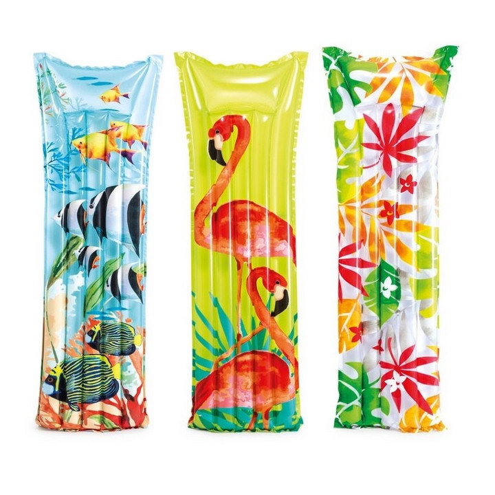 Nafukovací lehátko Intex potisk/transparent 183 x 69 cm