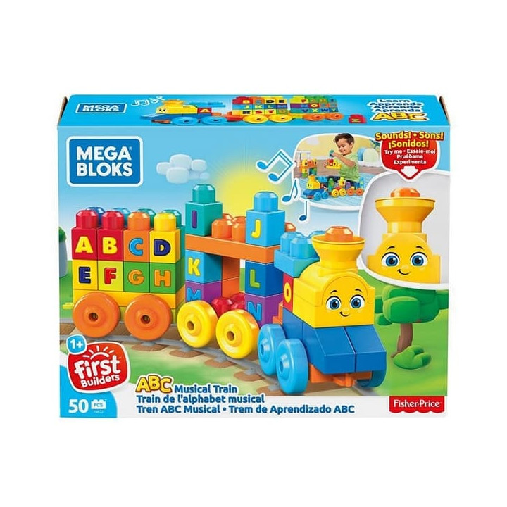MEGA BLOKS HUDEBNÍ VLÁČEK S PÍSMENKY