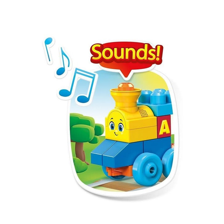 MEGA BLOKS HUDEBNÍ VLÁČEK S PÍSMENKY