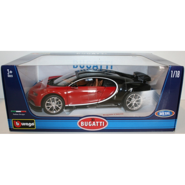 BUGATTI CHIRON 1:18 červeno-černé