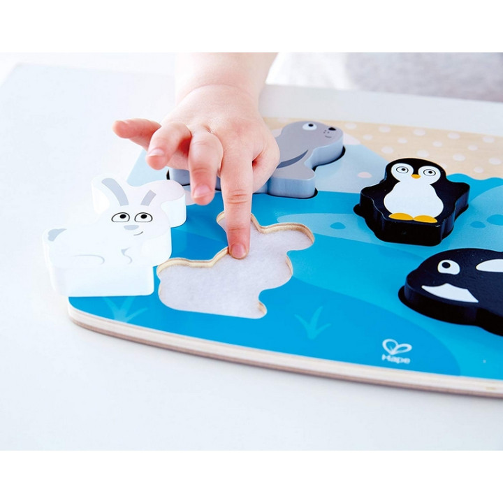 Hape Puzzle na desce - Polární zvířátka