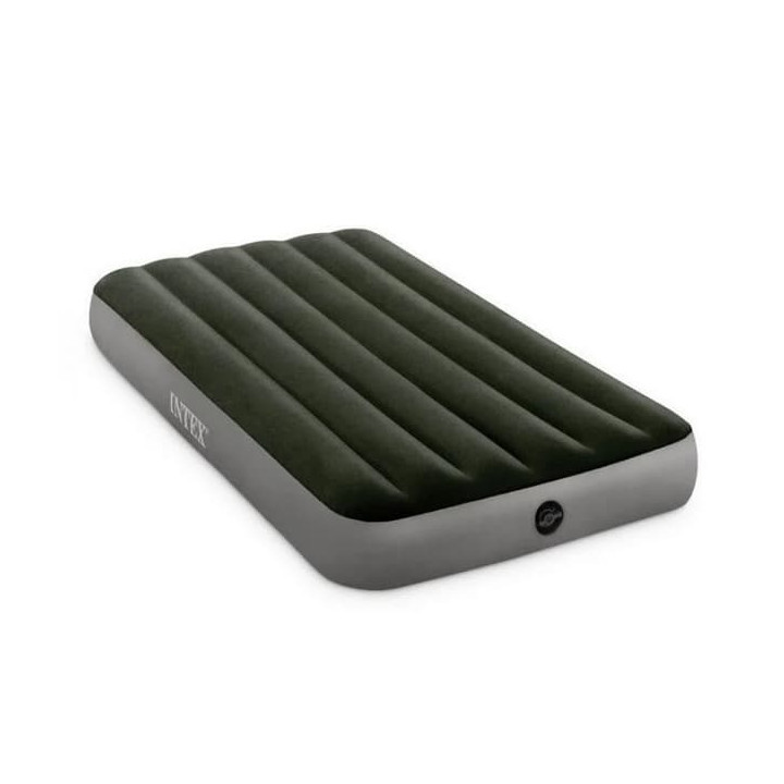 Intex 64777 Nafukovací postel Dura-Beam Twin Prestige 99x191x25cm s ruční pumpou na baterie