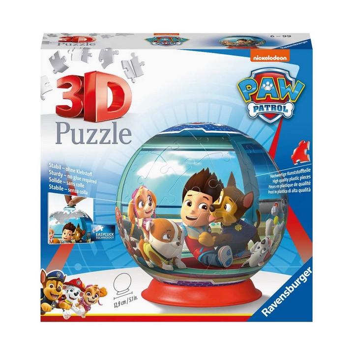 Ravensburger Tlapková Patrola puzzleball 3D, 72 dílků Paw Patrol