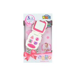 Baby telefon růžový na baterie