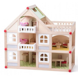 Woody Domeček dvoupatrový s balkonem a příslušentsvím