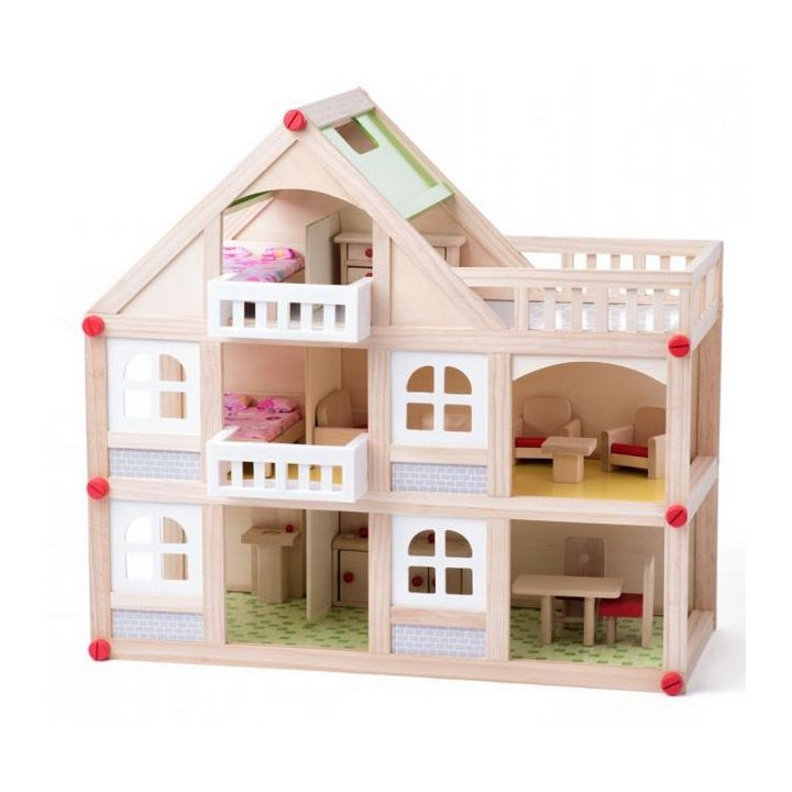 Woody Domeček dvoupatrový s balkonem a příslušentsvím