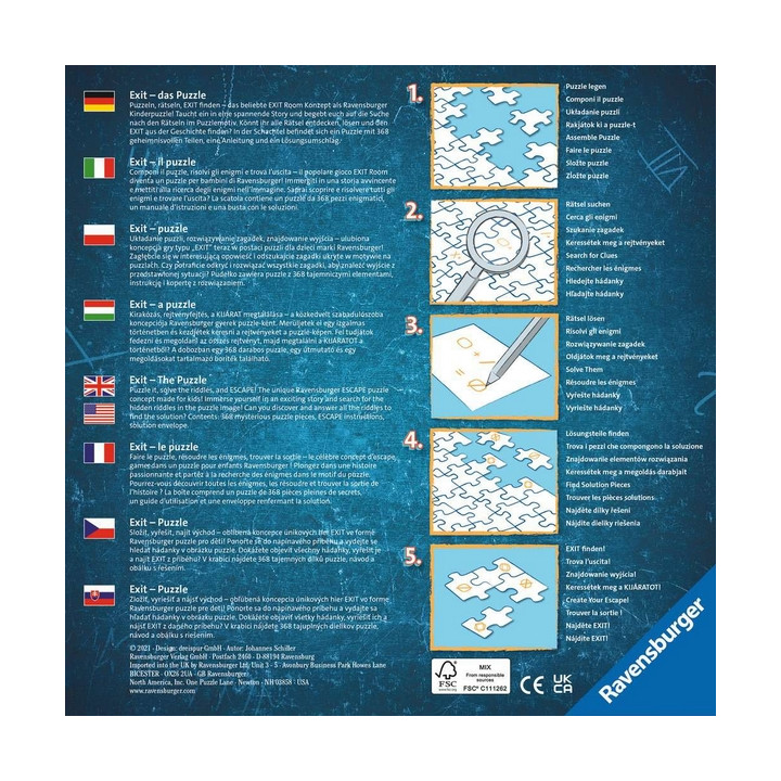 Ravensburger 368 dílků Exit KIDS Puzzle: Piráti