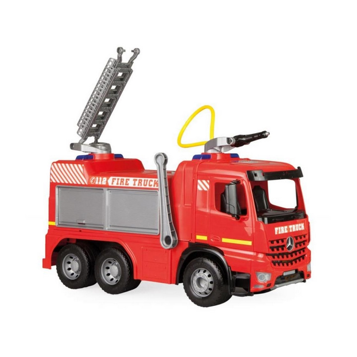 Mercedes hasičské auto Arocs 65cm stříkací vodu