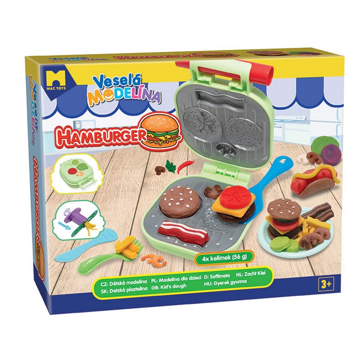 Veselá modelína burger 4x56g