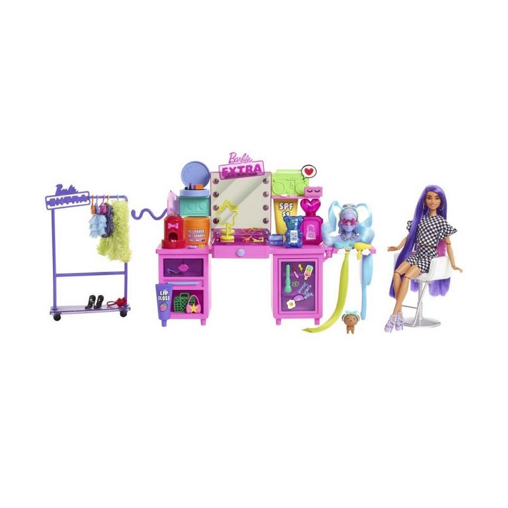 Barbie EXTRA ŠATNÍK S PANENKOU HERNÍ SET