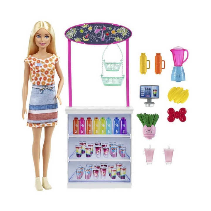 Barbie SMOOTHIE STÁNEK S PANENKOU