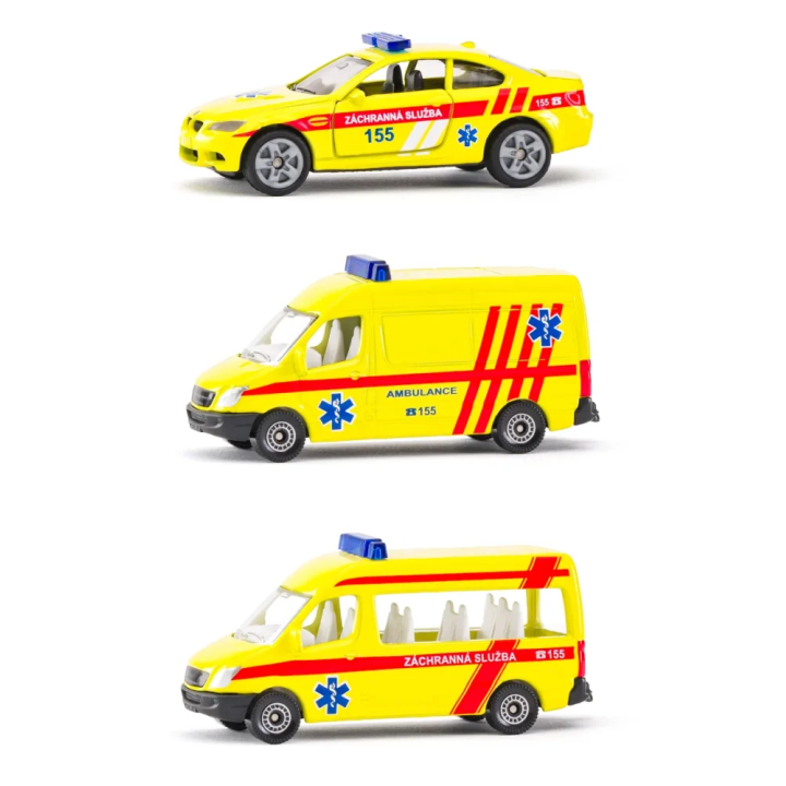 SIKU česká verze - 1825 - set ambulance sada 3 aut