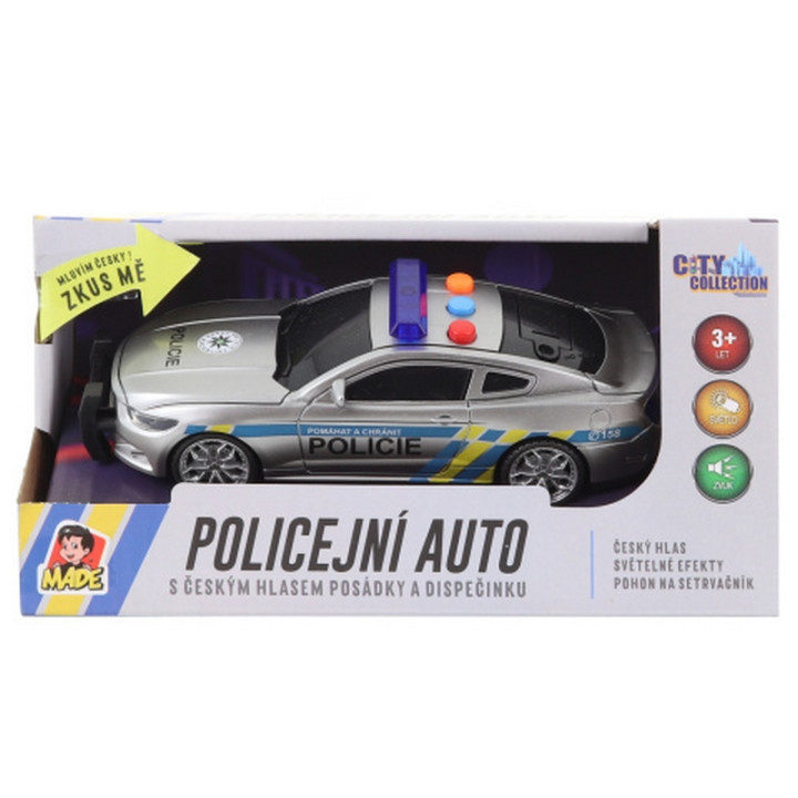 Policejní auto na setrvačník s českým zvukem