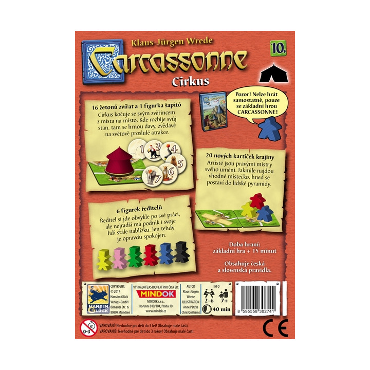 Mindok Carcassonne - rozšíření 10: Cirkus