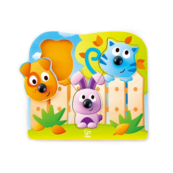 Hape Puzzle s úchytkami - Domácí zvířátka