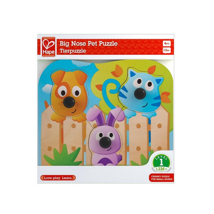 Hape Puzzle s úchytkami - Domácí zvířátka